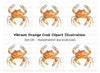 Orange Crab Clipart Bundle