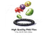 Cute Jelly Bean Cactus Hair Tie Clipart Bundle