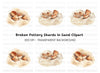 Ancient Pottery Shards Clipart Bundle