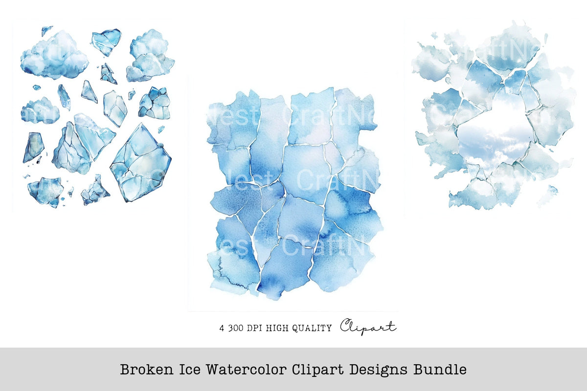 Broken Ice Designs Clipart Bundle