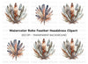 Earthy Toned Feather Headdress Clipart Bundle