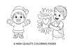 Winter Holiday Kids Coloring Books