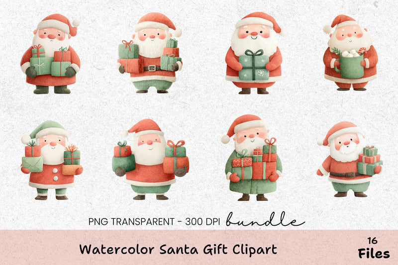 Santa Gift Clipart Bundle - CraftNest - Digital Crafting and Art