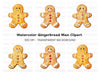 Cute Gingerbread Man Clipart Bundle