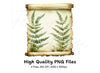 Vintage Ferns Scroll Clipart Bundle