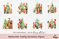 Family Christmas Clipart Bundle - CraftNest - Digital Crafting and Art