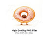 Cute Donut and Coffee Bean Clipart Bundle