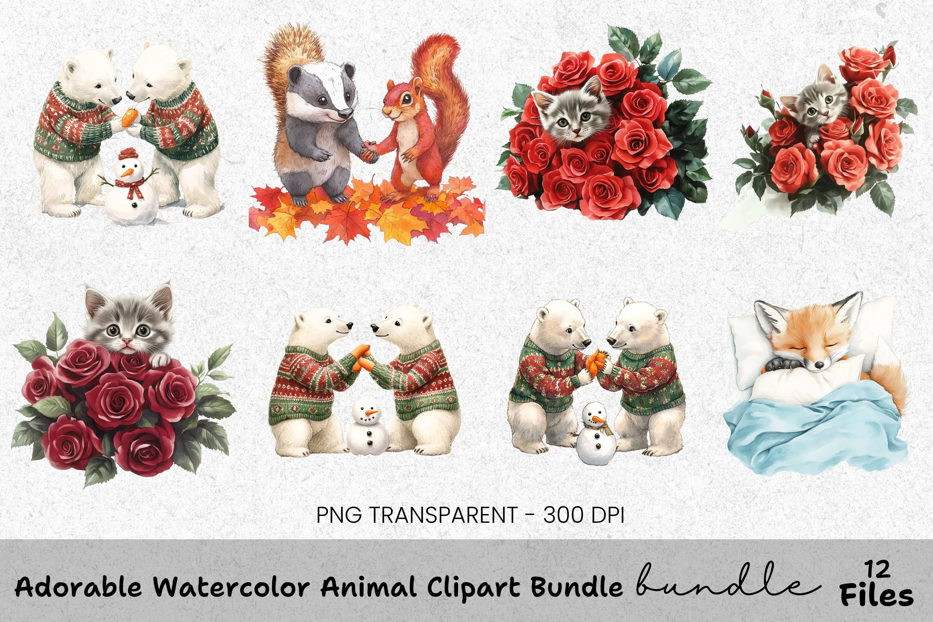 Adorable Animal Clipart Bundle
