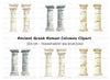 Ancient Roman and Greek Columns Clipart Bundle