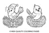 Cute Christmas Birds Coloring Books