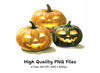 Spooky Jack Lanterns Clipart Bundle