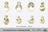 Cute Baby Dinosaur Hatching Clipart Bundle