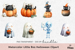 Little Boo Halloween Clipart Bundle - CraftNest - Digital Crafting and Art