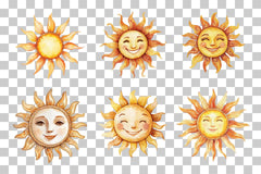 Folk Art Decorative Sun Clipart Bundle - CraftNest - Digital Crafting and Art