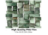 Seamless Green Brick Wall Clipart Bundle