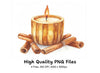 Cinnamon Candle Clipart Bundle