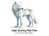 White Wolf Arctic Wolves Clipart Bundle