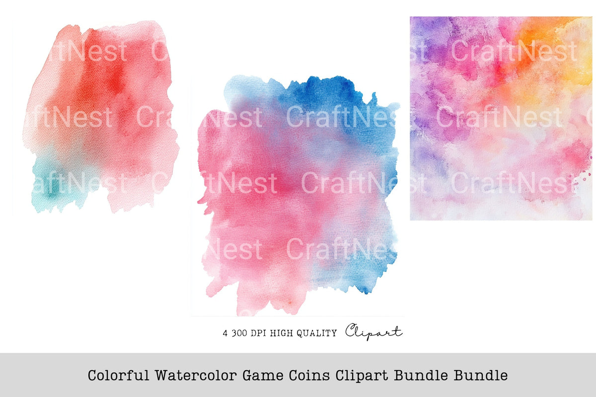 Colorful Game Coins Clipart Bundle