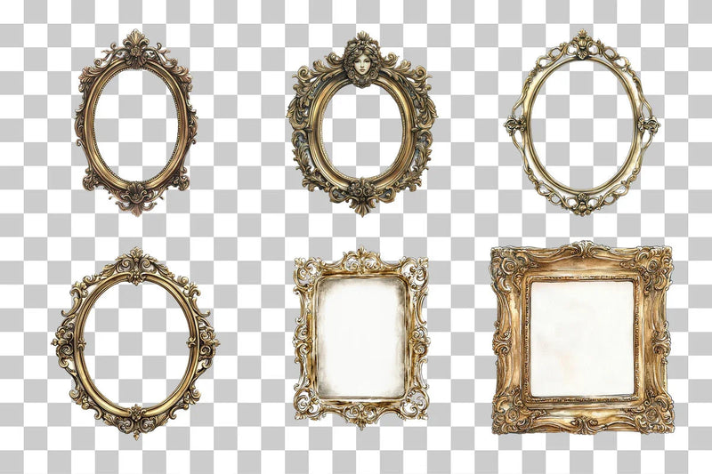 Vintage Ornate Picture Frame Clipart Bundle - CraftNest - Digital Crafting and Art