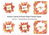 Autumn Leaves & Rustic Envelopes Clipart Bundle