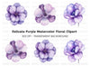 Elegant Purple Anemone Flower Clipart Bundle