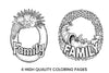 Thanksgiving Family Wreath Coloring Books