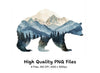 Bear Mountain Landscape Clipart Bundle