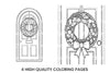 Christmas Wreath Door Coloring Books