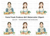 Women with Fresh Produce Clipart Bundle