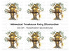 Enchanted Fairy Treehouse Clipart Bundle