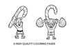 Strong Christmas Elf Coloring Books