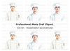 Male Chef Portrait Clipart Bundle