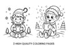 Cute Christmas Elf Hot Cocoa Coloring Books