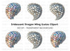 Shimmering Dragon Scale Textures Clipart Bundle