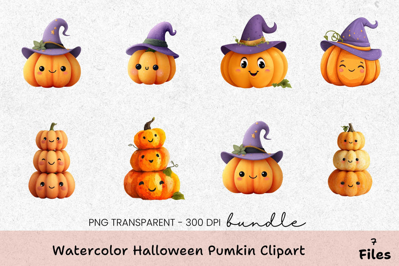 Halloween Pumpkin Clipart Bundle - CraftNest - Digital Crafting and Art