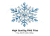 Blue Snowflake Clipart Bundle