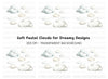 Fluffy Clouds Clipart Bundle
