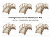 Small Wooden Arch Bridge Clipart Bundle