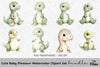 Cute Baby Dinosaur Clipart Bundle