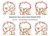 Cute Llama Valentine Day Clipart Bundle
