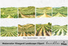 Vineyard Landscape Clipart Bundle