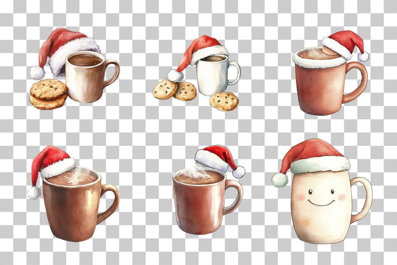 Christmas Hot Cocoa Mugs Set Bundle - CraftNest - Digital Crafting and Art