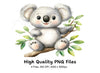 Cute Koala Bear Clipart Bundle