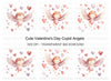 Cute Cupid Angels with Hearts Clipart Bundle