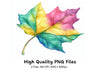 Colorful Maple Leaves Clipart Bundle
