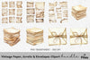 Vintage Scrolls Envelopes Clipart Bundle