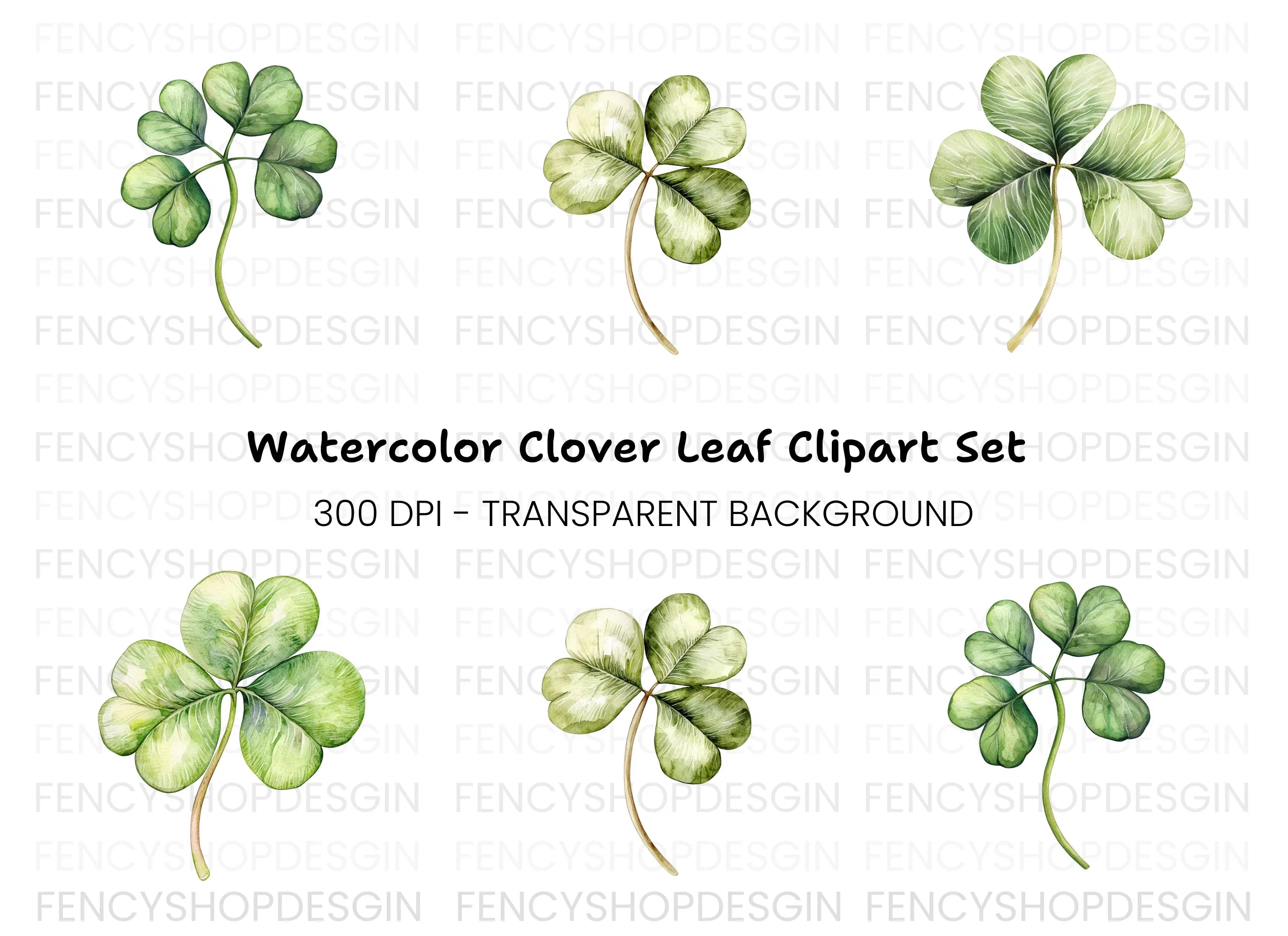 Lucky Clover Clipart Bundle