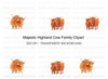 Highland Cow and Calf Clipart Bundle