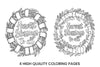 Harvest Blessings Wreath Coloring Books