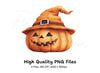 Spooky Halloween Pumpkins with Hats Clipart Bundle